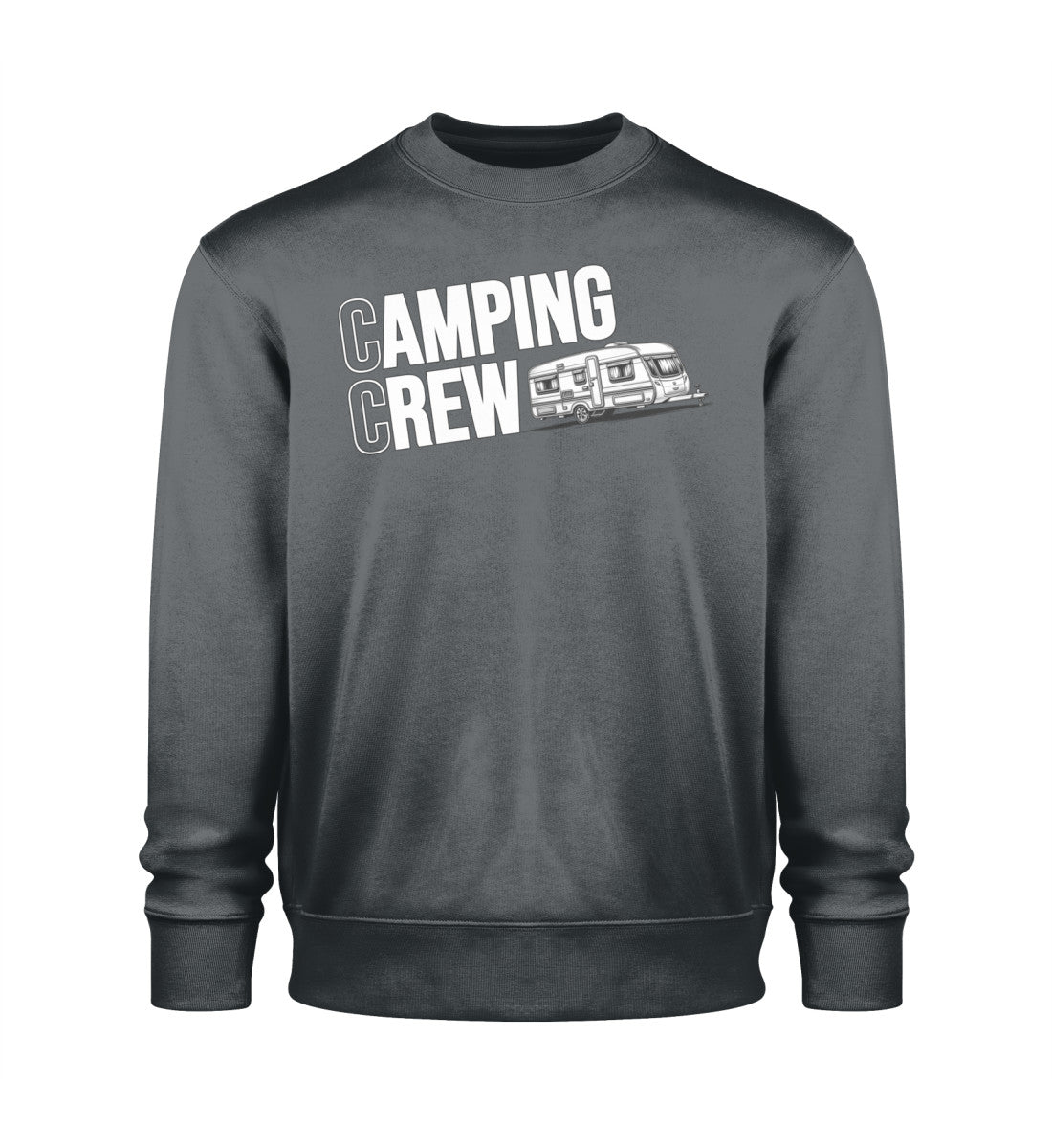 Wohnwagen Camping Crew Herren Sweatshirt in India Ink Grey