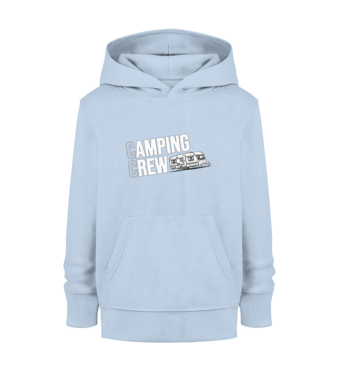 Wohnwagen Camping Crew Kinder Hoodie in Blue Soul