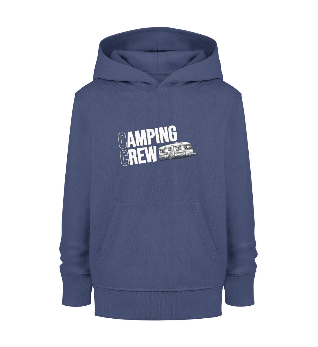 Wohnwagen Camping Crew Kinder Hoodie in French Navy