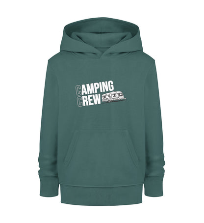 Wohnwagen Camping Crew Kinder Hoodie in Glazed Green