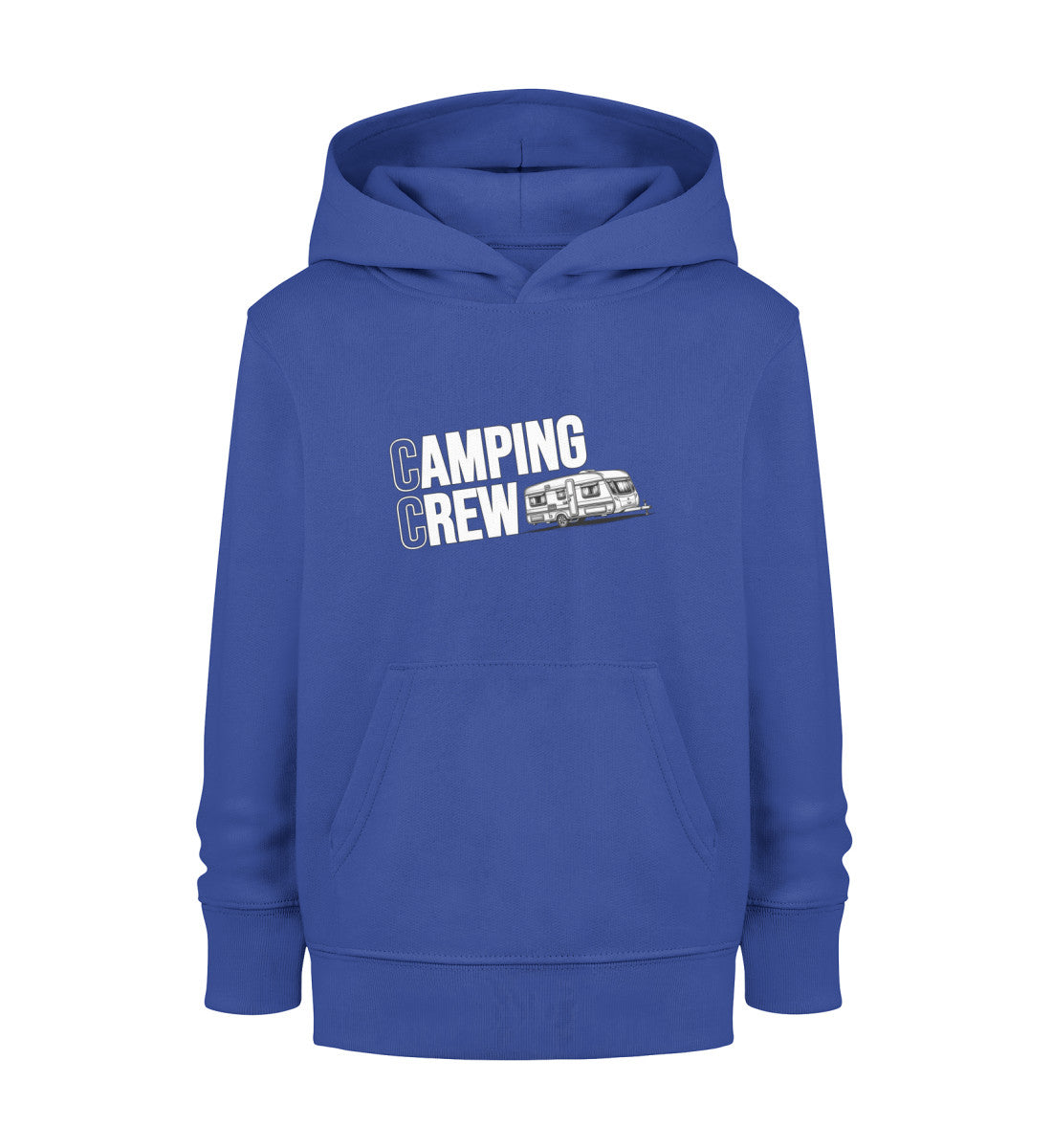 Wohnwagen Camping Crew Kinder Hoodie in Royal Blue