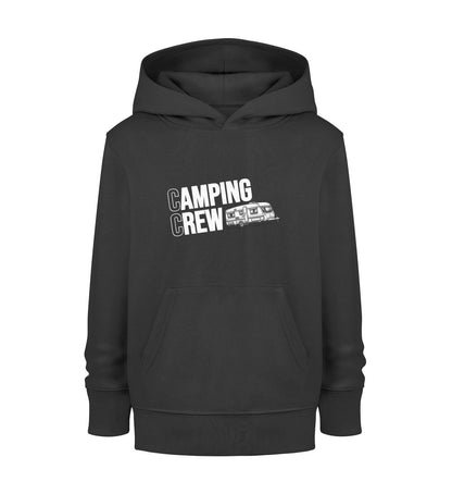 Wohnwagen Camping Crew Kinder Hoodie in Schwarz