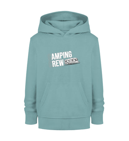 Wohnwagen Camping Crew Kinder Hoodie in Teal Monstera