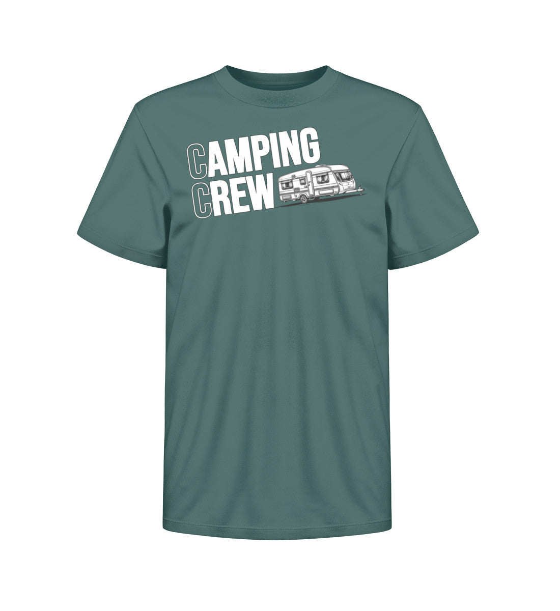 Wohnwagen Camping Crew Kinder T-shirt in Glazed Green