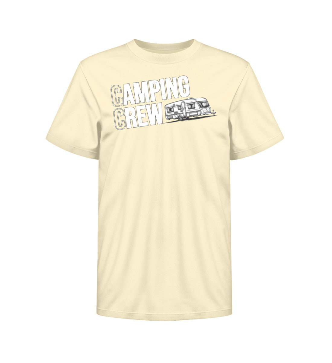 Wohnwagen Camping Crew Kinder T-shirt in Natural Raw