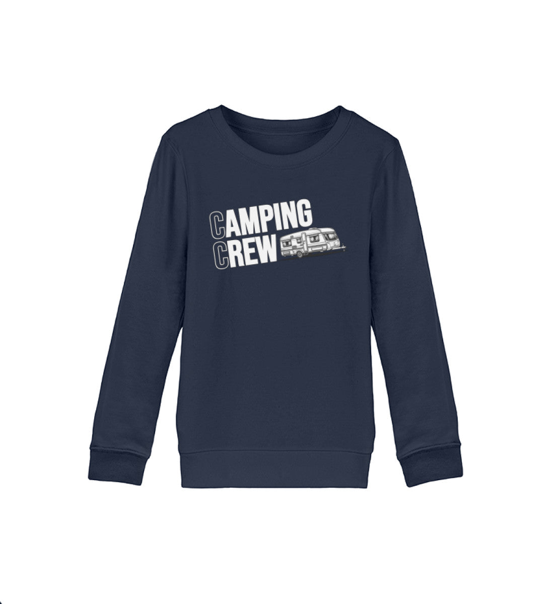 Wohnwagen Camping Crew Kinder Sweatshirt in French Navy