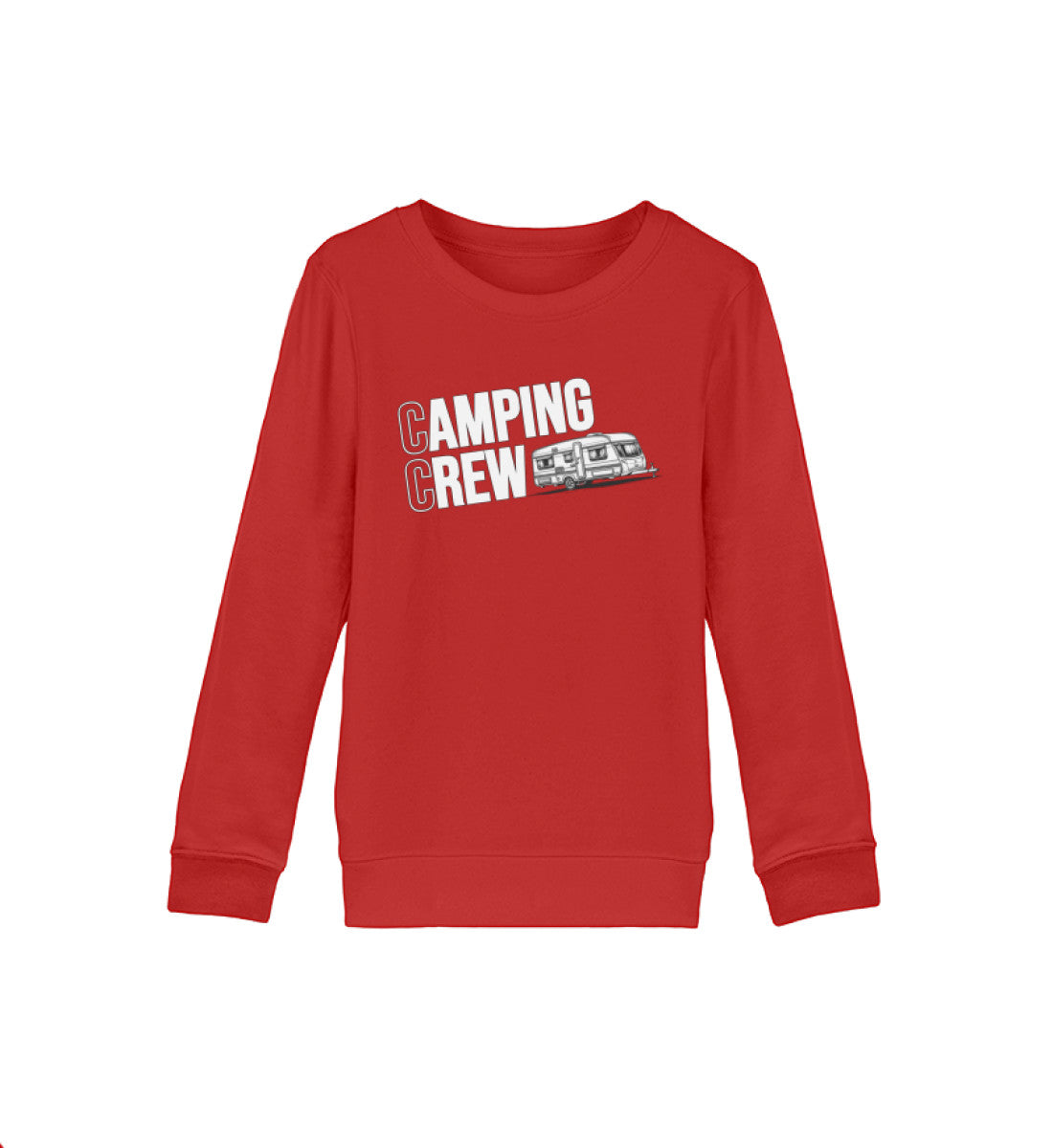 Wohnwagen Camping Crew Kinder Sweatshirt in Rot