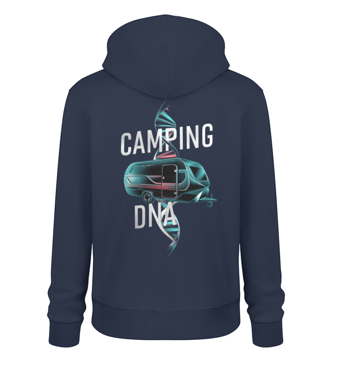 Wohnwagen Camping DNA Hoodie für Herren in French Navy