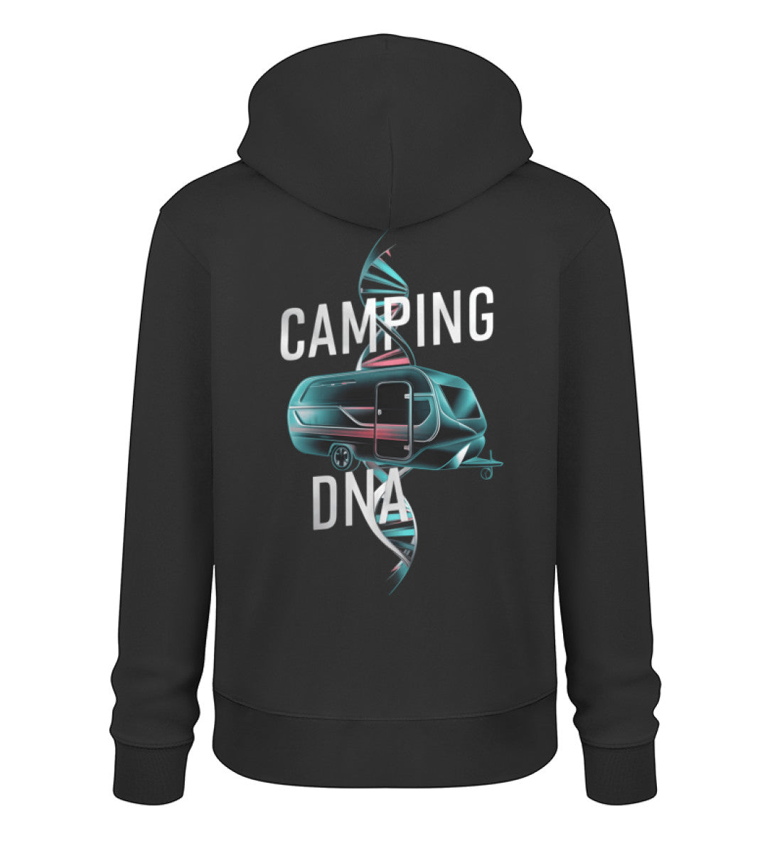 Wohnwagen Camping DNA Hoodie für Herren in Schwarz