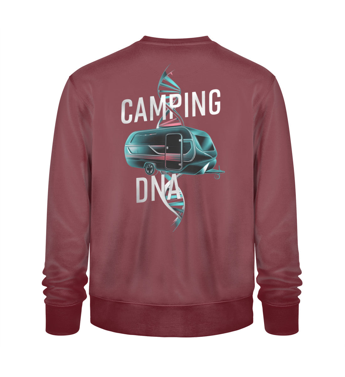 Wohnwagen Camping DNA Hoodie für Herren in Burgundy