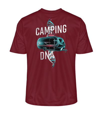 Wohnwagen Camping DNA T-Shirt für Herren in Burgundy