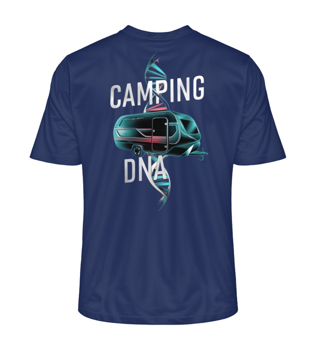 Wohnwagen Camping DNA T-Shirt für Herren in French Navy