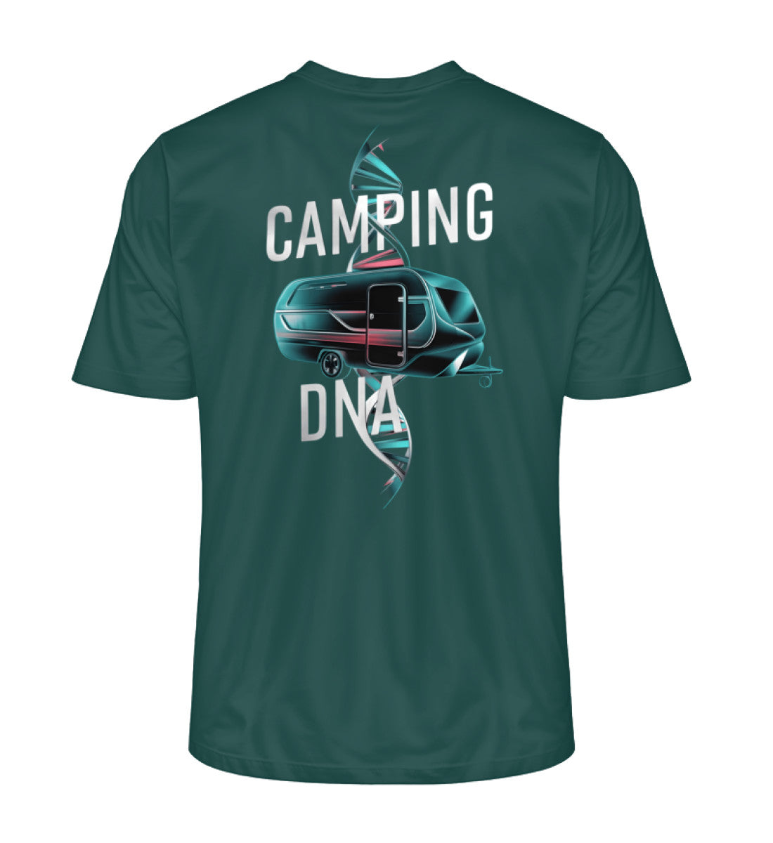 Wohnwagen Camping DNA T-Shirt für Herren in Glazed Green