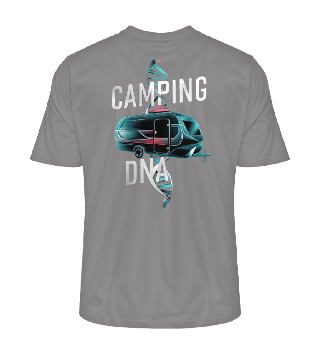 Wohnwagen Camping DNA T-Shirt für Herren in Mid Heather Grey