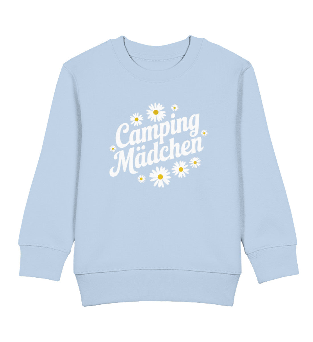 Camping Mädchen - Kinder Organic Sweatshirt | LazyDonkeyDesign
